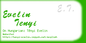 evelin tenyi business card